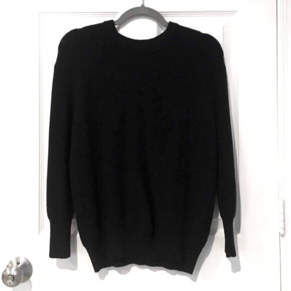 Workshop Republic Clothing Black Cable Knit Sweater